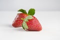Fresh perfect berries red strawberries on white, Concept of healthy eat food and nutrition.