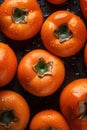Fresh Persimmon seamless background Ai generated