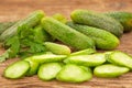 Fresh pickle cucumbers Royalty Free Stock Photo