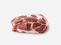 Fresh piece Raw pork. Raw pork. Raw meat. Raw pork meat - neck or belly. Fresh meat on white with shadow. piece of raw lamb meat. Royalty Free Stock Photo