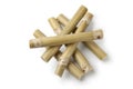 Fresh pieces of sugar cane sticks