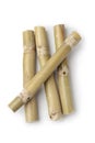 Fresh pieces of sugar cane sticks