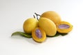 Fresh pile yellow marian plum