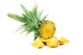 Fresh pineapple Cut half Royalty Free Stock Photo