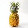 Fresh pineapple isolated white background AI generated Royalty Free Stock Photo