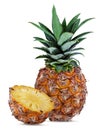 Fresh pineapple isolated on white Royalty Free Stock Photo