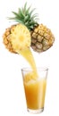 Fresh pineapple juice. Royalty Free Stock Photo