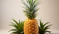 Fresh pineapple, nature sweet, juicy, tropical fruit generated by AI