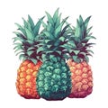 Fresh pineapple, ripe and juicy summer snack Royalty Free Stock Photo