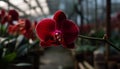 Fresh pink moth orchid blossom in greenhouse elegance generated by AI