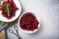 Fresh Pitted Cherries Royalty Free Stock Photo