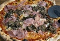 Fresh Pizza....prosciutto and mushroom