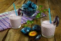 Fresh plum prune healthy drink