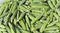 Fresh pods of sweet green peas Royalty Free Stock Photo