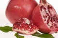 Fresh pomegranat isolated over white
