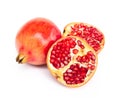 Fresh pomegranate fruit isolate on white background, healthy foo Royalty Free Stock Photo