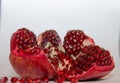 Fresh pomegranate isolated on white background close-up Royalty Free Stock Photo