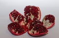 Fresh pomegranate isolated on white background close-up Royalty Free Stock Photo