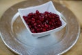 Fresh pomegranate seeds, macro shot, healthy for the prostate Royalty Free Stock Photo