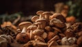 Fresh porcini mushrooms, a gourmet ingredient for healthy eating meals generated by AI