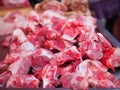 Fresh pork bone for sale in the fresh market Royalty Free Stock Photo