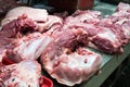 Fresh pork cuts at wet market