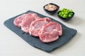 Fresh pork neck raw or collar pork Royalty Free Stock Photo