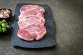 Fresh pork neck raw or collar pork Royalty Free Stock Photo