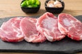 Fresh pork neck raw or collar pork Royalty Free Stock Photo