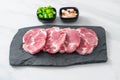 Fresh pork neck raw or collar pork Royalty Free Stock Photo