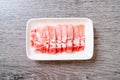 fresh pork sirloin sliced Royalty Free Stock Photo