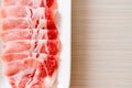 fresh pork sirloin sliced Royalty Free Stock Photo