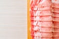 fresh pork sirloin sliced Royalty Free Stock Photo