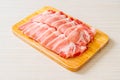 fresh pork sirloin sliced Royalty Free Stock Photo