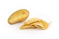 Fresh Potato with chip Royalty Free Stock Photo