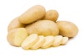 Fresh potato isolated over white Royalty Free Stock Photo