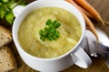 Fresh potato soup Royalty Free Stock Photo