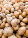 Fresh Potatoes Arranged in The Market Royalty Free Stock Photo