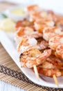 Fresh Prawn Skewers Royalty Free Stock Photo