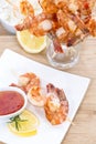 Fresh Prawn Skewers Royalty Free Stock Photo