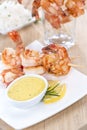 Fresh Prawn Skewers Royalty Free Stock Photo