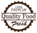 Fresh premium quality food grungy rubber stamp