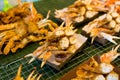 Thai fried crab on market Royalty Free Stock Photo