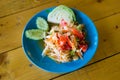 Thai Som Tam papaya salad Royalty Free Stock Photo