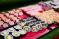 Thai streetfood sushi selection Royalty Free Stock Photo