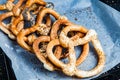Fresh prepared homemade soft pretzels
