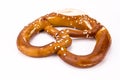 Fresh Pretzel From Bavaria On White Background