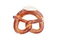 fresh pretzel isolated on white background