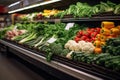 fresh produce with markdown price tags in a supermarket