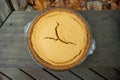 Fresh pumpkin pie, homemade Royalty Free Stock Photo